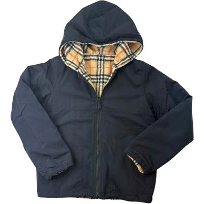 乐天商城 - BURBERRY バーバリー ジャケット キッズ ユニセックス MANZONI リバーシブル 81172471 ノバチェック フリース ナイロン フーデッド ブラック 8117247151937 A1189(R95700) COLOG621 新作 【送料無料】