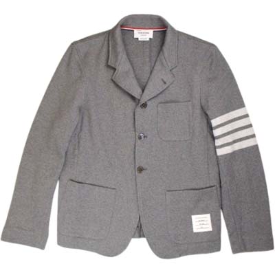 乐天商城 - THOM BROWNE トムブラウン サックジャケット メンズ 4BAR ロゴパッチ トリコロール コットン100% グレー MJT575A-07545-035 (R269500) COLOG621 新作 【送料無料】