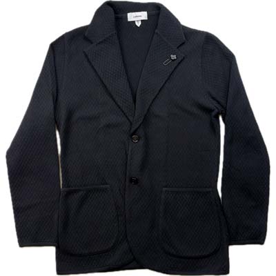 樂天商城 - LARDINI ラルディーニ テーラードジャケット メンズ シングルブレスト ブートニエール サイドポケット コットン100% ブラック CNLJM70 PA66004 999 (R115500/R126500) COLOG621 新作 【送料無料】