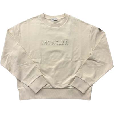 乐天商城 - MONCLER モンクレール スウェット レディース トレーナー 刺繍ロゴ ロゴワッペン クルーネック コットン ホワイトアイボリー L10938G0002089B2V034 (R110000) GROP621 新作 【送料無料】