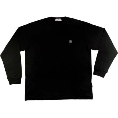 Other - STONE ISLAND ストーンアイランド 長袖Tシャツ ロンT メンズ 左胸コンパスロゴパッチ リブ編みネック ガーメントダイ ブラック L1S152100031S0013V0029 (R38500) BJ621 新作 【送料無料】