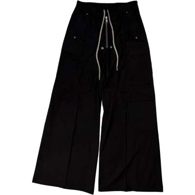 樂天商城 - RICK OWENS リックオウエンス カーゴパンツ メンズ ベラパンツ ドローストリング ウエストゴム マルチポケット ブラック RU01F2339 P 09 (R182600) RITZ621 新作 【送料無料】