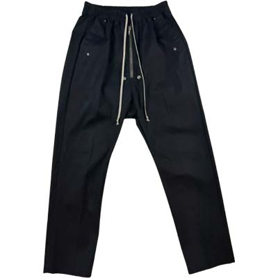 乐天商城 - RICK OWENS リックオウエンス ベラパンツ メンズ ドローストリング ウエストゴム ジップフライ スナップポケット コットン ブラック RU01F2361 TE 09 (R118800) RITZ621 新作 【送料無料】