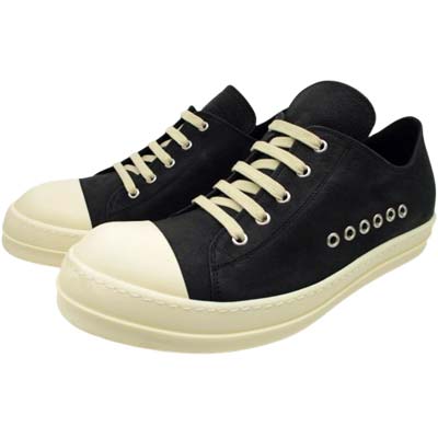 乐天商城 - RICK OWENS リックオウエンス スニーカー メンズ サイドベントホール ソールロゴ バイカラー ローカット トゥキャップ ブラック RU01F2895 LCNW 911 (R156200) RITZ621 新作 【送料無料】