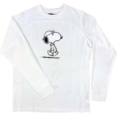 其它 - 1PIU1UGUALE3 RELAX ウノピゥウノウグァーレトレ 長袖Tシャツ メンズ PEANUTSコラボ スヌーピープリント Joe Cool ラインストーン ロンT ホワイト UST-26054 SN10 (R9900) 621 新作 【送料無料】