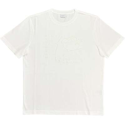 樂天商城 - BERLUTI ベルルッティ 半袖Tシャツ メンズ 刺繍ランゲージ 綿100% リブネック ホワイト R30JRS170-003 000 blanc optique (R110000) GB621 新作 【送料無料】