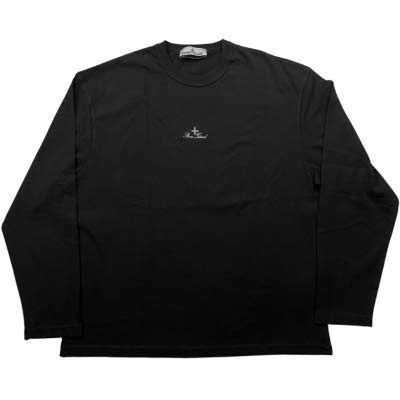 乐天商城 - STONE ISLAND ストーンアイランド ロンT 長袖Tシャツ メンズ ロゴ刺繍 コンパスロゴ ガーメントダイ コットン ブラック L1S152100007S0050V0029 (R37400) BJ621 新作 【送料無料】