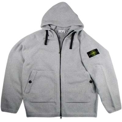 樂天商城 - STONE ISLAND ストーンアイランド ニットカーディガン メンズ ジップアップ フーデッド コンパスロゴパッチ ポケット グレー パールグレーメランジ L1S155100018S0N10V0M61 (R203500) BJ621 新作 【送料無料】