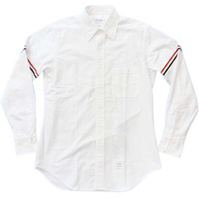 Rakuten - THOM BROWNE トムブラウン シャツ メンズ オックスフォード アームバンド ボタンダウン ホワイト MWL150E-F0313-100 (R101200) COLOG621 新作 【送料無料】