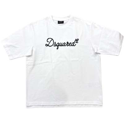 Rakuten - DSQUARED2 ディースクエアード 半袖Tシャツ メンズ ロゴ刺繍 ルーズフィット クルーネック ホワイト S74GD1524D20106100 (R47300) COLOG621 新作 【送料無料】