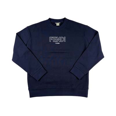 乐天商城 - FENDI フェンディ トレーナー スウェット キッズ ユニセックス エンボスロゴプリント ダークネイビー(ダークブルー) JUH1085V0F0QG0 12A/12PLUS (R55000) MENGO621 新作 【送料無料】