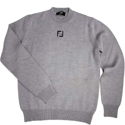 Crew Neck - FENDI フェンディ セーター メンズ FFロゴ クルーネック ウール グレー FZX091AW09F1UVT (R180400) MENGO621 新作 【送料無料】