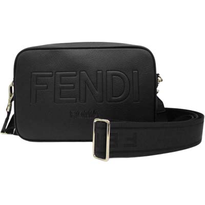 FENDI フェンディ ショルダーバッグ ユニセックス カメラケース クロスボディ レザー ロゴ ブ ...