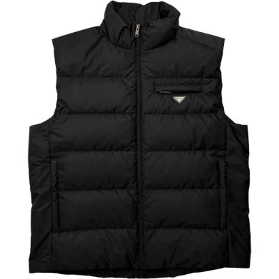 Rakuten - PRADA プラダ ダウンベスト メンズ Re-Nylon トライアングルロゴ ジップアップ ブラック SGB033 1WQ9 F0002 (R291500) DANIEL621 新作 【送料無料】