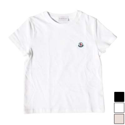 Rakuten - MONCLER モンクレール Tシャツ キッズ 半袖 ロゴパッチ コットン ホワイト/ピンク/ブラック L19548C0003489AT93P2 12Y/14Y (R31900) RITZ621 新作 【送料無料】