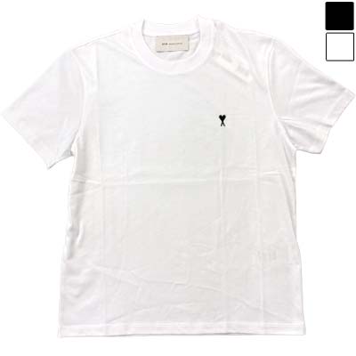 樂天商城 - AMI PARIS アミ パリス 半袖Tシャツ メンズ Ami de Coeur ハートロゴ刺繍 ロゴT ホワイト/ブラック HTS346.724 (R28600) MENGO621 新作 【送料無料】