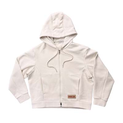 Rakuten - MONCLER モンクレール パーカー レディース ジップアップ レディース ロゴラベル ドローストリングフード アイボリー L10938G00019899RB052 (R197200) BJ621 新作 【送料無料】