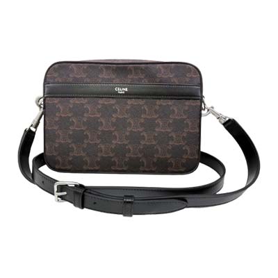 Rakuten - CELINE セリーヌ ショルダーバッグ ユニセックス トリオンフキャンバス メッセンジャーバッグ ブラック 113942EVJ.38SI (R214500) BJ621 新作 【送料無料】
