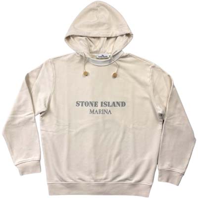 樂天商城 - STONE ISLAND ストーンアイランド パーカー メンズ ロゴプリント プルオーバー フーディ ガーメントダイ アイボリー L1S156100054-S0X31-V0093 (R83600) BJ621 新作 【送料無料】