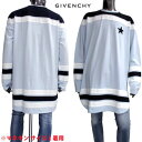 ジバンシー GIVENCHY メンズ トップス ロンT 長袖 ロゴ スターロゴワッペン・ボーダーライン・サイドスリット/裾ラウンドカットデザインロング丈ロングT...