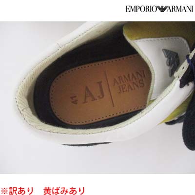 アルマーニジーンズ(ARMANI JEANS) メンズ 靴 スニーカー ※訳あり黄ばみ汚れ有 シ...