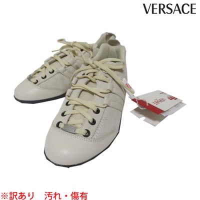 樂天商城 - 【訳あり 汚れ有】ヴェルサーチ(VERSACE) レディース 靴 スニーカー ※汚れ有 サイド ロゴマーク有 アウトソール VERSACE SPORT ロゴ デザイン ホワイト 33384 113437 920 (R39800) A4 【送料無料】 【smtb-TK】