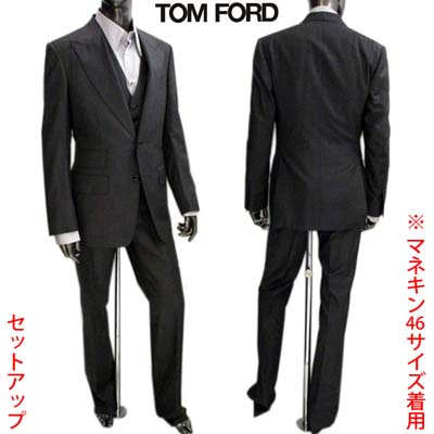 トムフォード TOM FORD メンズ スーツ セットアップ ジャケット パンツ ベスト ビジネス マルチポケッ..