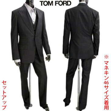 トムフォード TOM FORD メンズ スーツ セットアップ ジャケット パンツ ベスト ビジネス マルチポケット付き3ピースウールセットアップスーツ グレー 31AL41 T22R01 GREY (R638000) 【送料無料】【smtb-tk】 15A