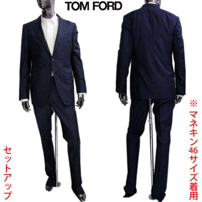 トムフォード TOM FORD メンズ スーツ セットアップ ジャケット パンツ ビジネス 2つボタン マルチポケット付きウールセットアップスーツ ネイビー PHOTO/94 21YL4C 911R58 (R529200) 【送料無料】【smtb-tk】 71A