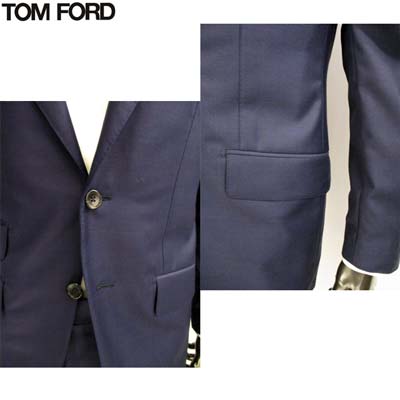 トムフォード TOM FORD メンズ スーツ セットアップ ジャケット パンツ ビジネス 2つボタン マルチポケット付きウールセットアップスーツ ネイビー PHOTO/94 21YL4C 911R58 (R529200) 【送料無料】【smtb-tk】 71A