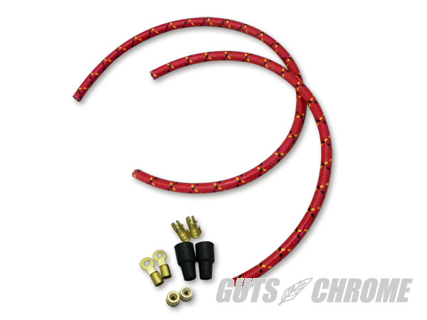 AM-044★　ビンテージスタイルプラグコードキット赤×黄×黒