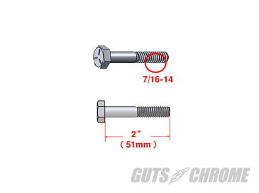 セール対象商品 NCA15_GC-7379　HEXボルト　7/16-14 x2　ジンク