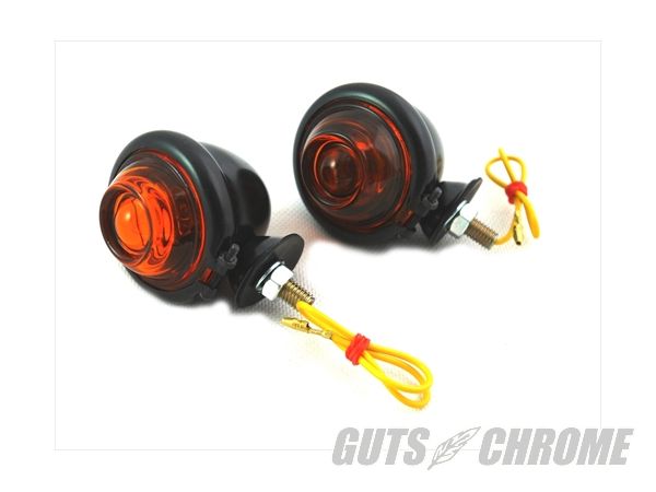 【取寄】33-1125　ブラック ターンシグナル WITH アンバー レンズ 汎用品