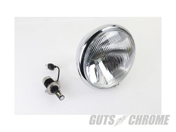 【取寄】33-1787 6.5インチ　スプリンガー用　H4 LEDヘッドランプユニット　6V　クローム