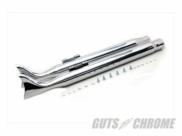 【取寄】30-1606M8クロームフィッシュテールマフラーセット