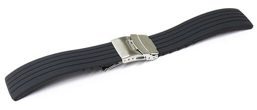 腕時計 ベルト 18mm 20mm 22mm 24mm ラバー グレー シルバー グルービング mr02-gry-s 腕時計 ベルト 18mm 20mm 22mm 24mm ラバー グレー シルバー グルービング mr02-gry-s