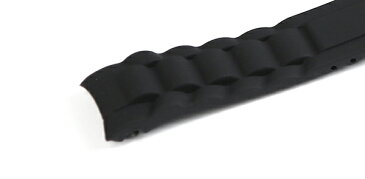 腕時計 ラバー ベルト 弓カン 20mm 22mm 黒 プッシュ式 Dバックル rpd-yr01-bk-bk 交換 バンド