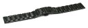 腕時計 ベルト 20mm 21mm 22mm ブラッシュド ステンレス ブラック ストレート Dバックルタイプ dc-a-bh