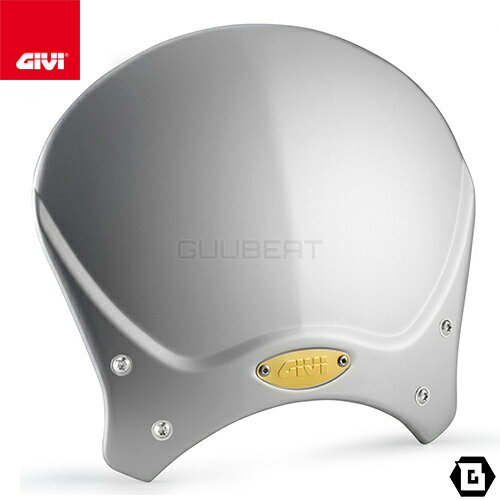 GIVI 100AL RACE CAFE アルミニウム製スポーツスクリーン スモーク／MOTO GUZZI V9 ROAMER(16 - 22)他専用／ジビ