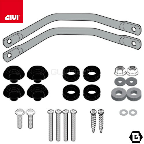 GIVI D2123KIT フィッティングキット ステー スクリーン用／YAMAHA NMAX 155 / YAMAHA NMAX 125専用