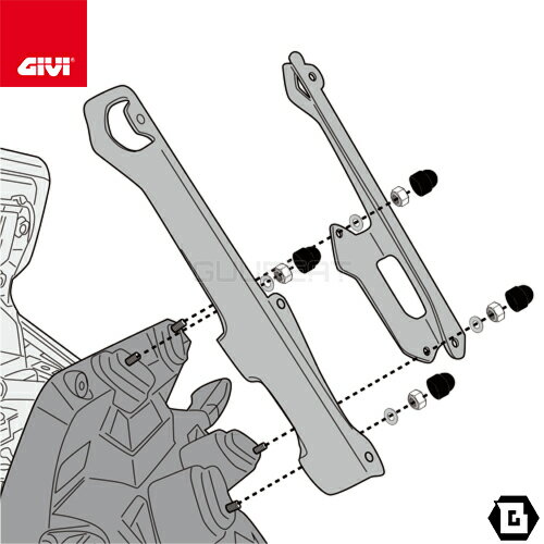 GIVI D5142KIT フィッティングキット ステー スクリーン用／BMW CE 04専用