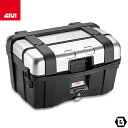 GIVI TRK46N TREKKER トップ・サイドケース兼用 アルミカバータイプ MONOKEYタイプ 46L容量 ブラック / シルバー