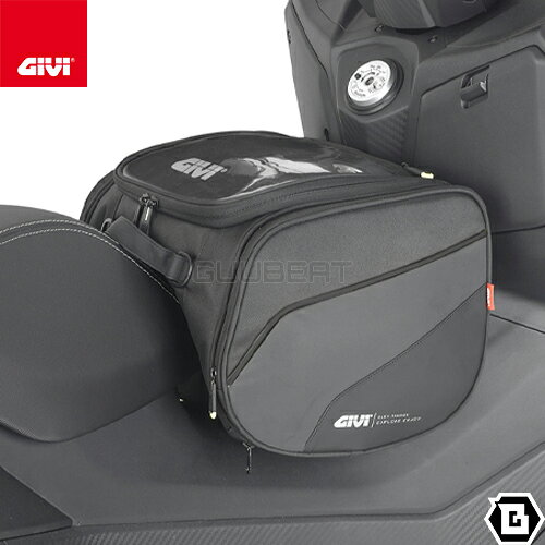 GIVI EA136B スクーターバッグ トンネルバッグ 23L容量 ブラック 防水レインカバー付 250×250×310mm 汎用タイプ バイク用