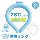 2枚入 ネッククーラー 28℃以下自然凍結 結露しない PCM素材 ネックリング クールネック アイスネックバンド 爽快リング 首掛け 送料無料