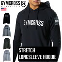 GYMCROSS (ジムクロス)トレーニング フィットネスウェア スウェットシャツ ラグランスリーブパーカー 長袖 ストレッチgc-093