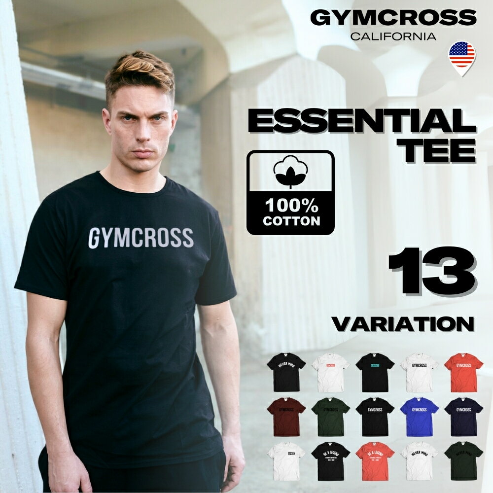 GYMCROSS ジムクロス ESSENTIAL TEE プリン