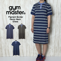 gymmaster(ジムマスター)G533367鹿の子ボーダーワンピースレディースA