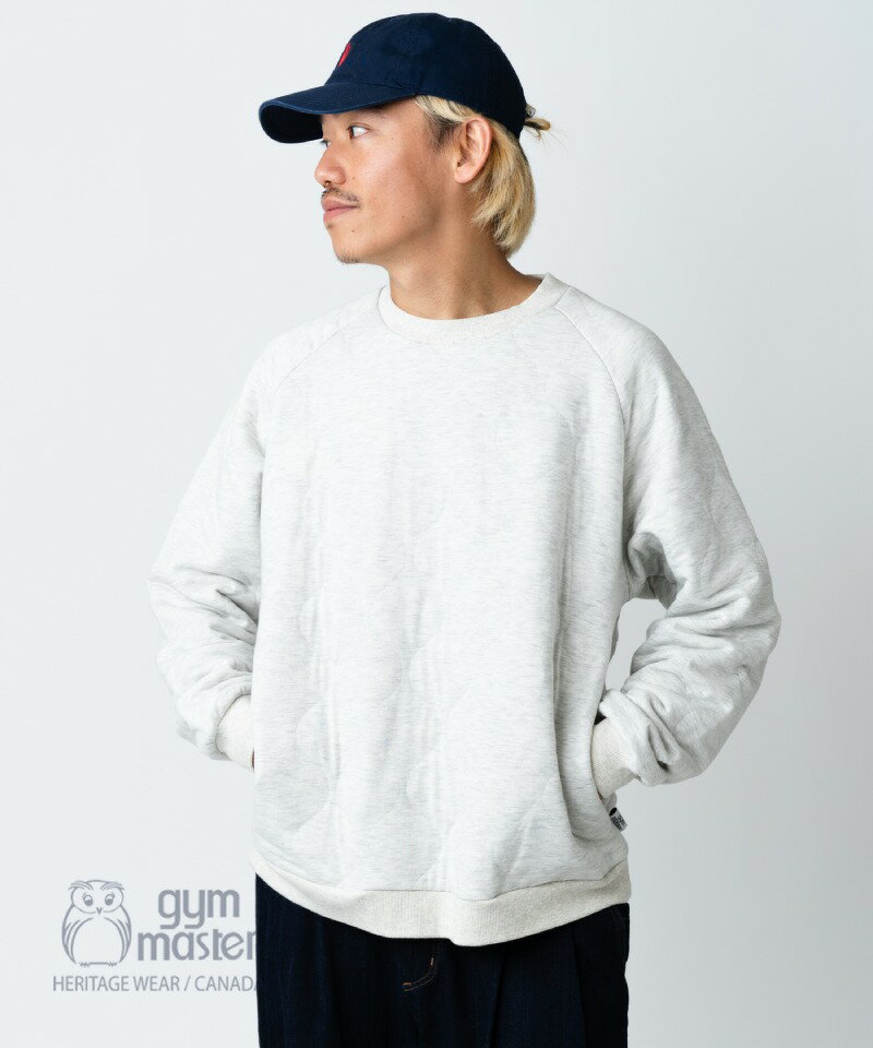 gym master 公式 ウェーブキルトクルーネック メンズ|レディース|ユニセックス|キルト|クルーネック|トレーナー|中綿|秋冬|ウォーム|温かい|防寒|...