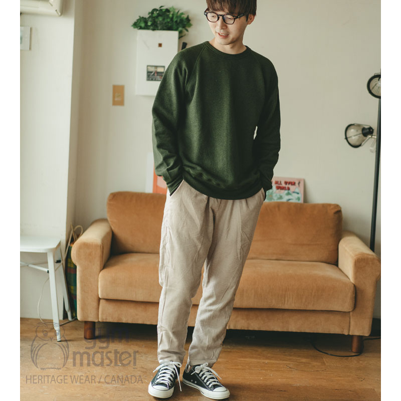 gym master(ジムマスター）sweat raglan basic crew-neck 2689カナダ製 スウェット トレーナー 長袖 メンズ レディース 部屋着 パジャマ シンプル スポーツ カジュアル ストリート 無地