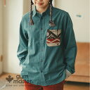 gym master(ジムマスター)公式 ジャガードポケットコーデュロイシャツジムマスター|シャツ|無地|カジュアル おしゃれ かっこいい|ネルシャツ|リブ|ボ...